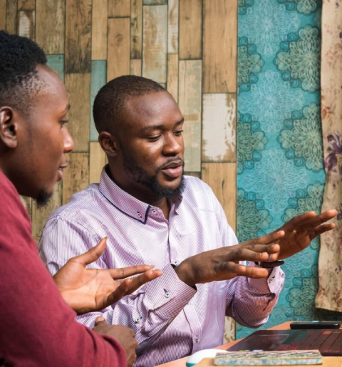 Students learning tech skills